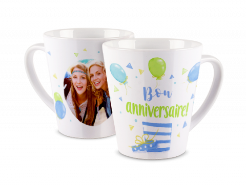 Mug Photo Latté Mug d'anniversaire