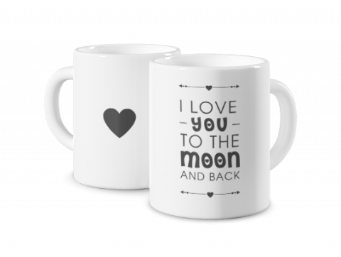 Mug Photo Magique I Love You to the Moon