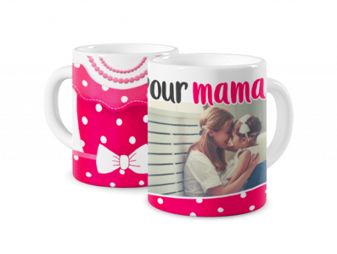 Mug Photo Coloré Robe pour Maman