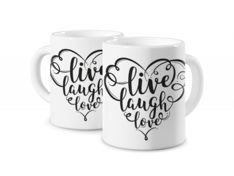 Mug Photo Magique Vivre, Rire, Aimer