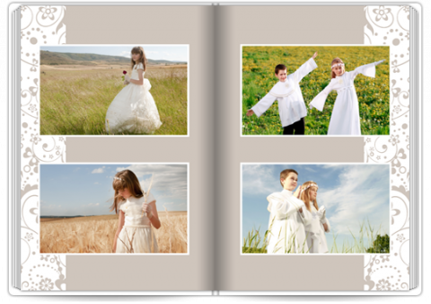 Photo Book Classic 8x11,5 inches White Bow