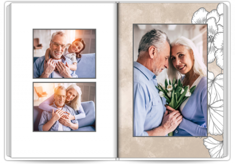 Photo Book Classic 8x11,5 inches For Grandma and Grandpa