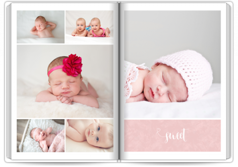 Photo Book 8x11,5 inches Sweet Angel - Pink