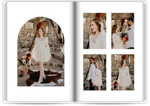 Minimalistische boho-bruiloft