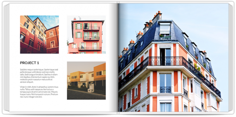 Premium Fotoboek 20x20 Portfolio van een architect