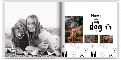 Premium Fotoboek 20x20 Fotoboek met een hond