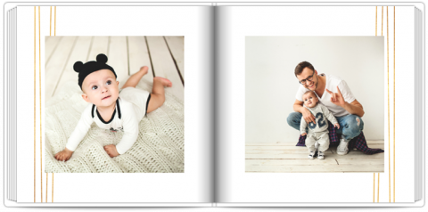 Premium Fotoboek 30x30 Wit-goud