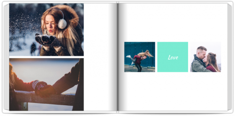 Premium Fotoboek 30x30 Turkoois