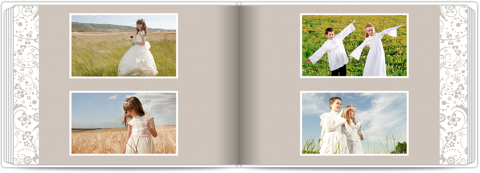 Premium Fotoboek A4 Liggend Witte strik
