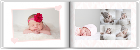 Premium Fotoboek A4 Liggend Baby Metriek