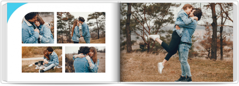 Premium Fotoboek A4 Liggend Voor elke gelegenheid – blauw