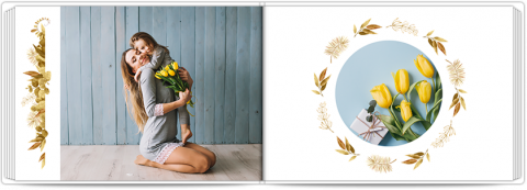Fotolibro Premium A4 Orizzontale Ricordi oro