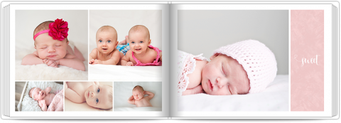 Premium Fotoboek A4 Liggend Roze Engeltje