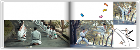 Premium Fotoboek A4 Liggend Vechtsport - karate
