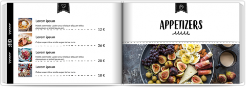 Premium Fotoboek A4 Liggend Je menu