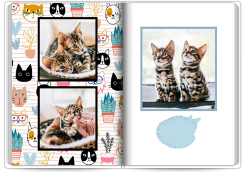 Premium Fotoboek A4 Staand Katten