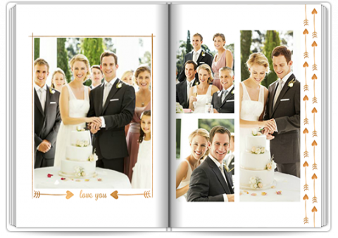 Photo Book Deluxe 8x11,5 inches Love Hearts