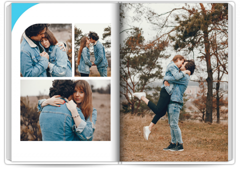 Fotobuch Exklusiv A4 Hochformat Für jeden Anlass – blau