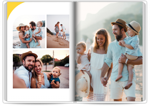 Fotobuch Exklusiv A4 Hochformat Für jeden Anlass – gelb