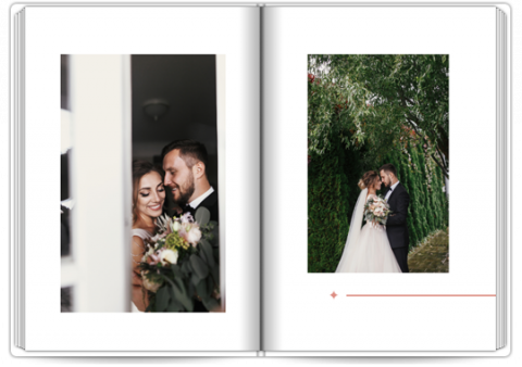 Fotokniha premium A4 na výšku Ružový minimalizmus