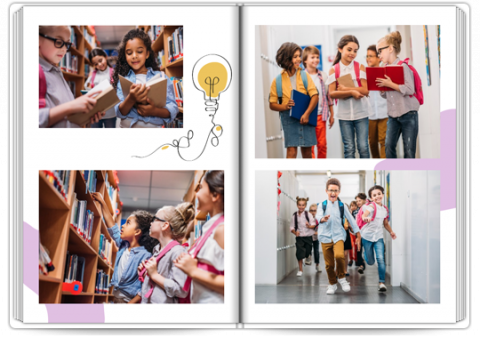 Livre Photo Premium A4 Vertical La ligne scolaire