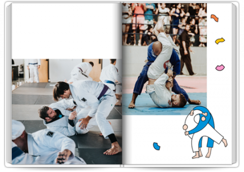 Fotokniha Premium A4 na výšku Bojová umění - judo