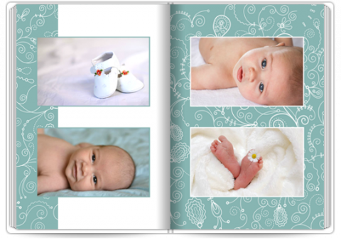 Photo Book Deluxe 8x11,5 inches Turquoise Patterns