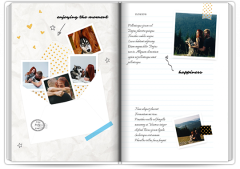 Livre Photo Premium A4 Vertical Journal intime