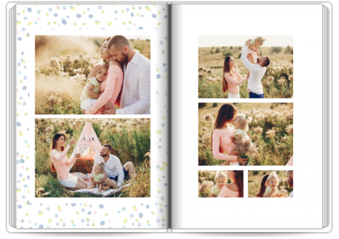 Photo Book Exclusive A4 Portrait Polka Dots