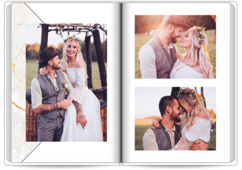 Livre Photo Premium A4 Vertical Avec le fond marbre