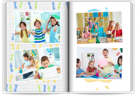 Livre Photo Premium A4 Vertical Cahier d'école