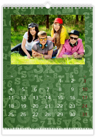 Photo Calendar A4 Portrait ABC