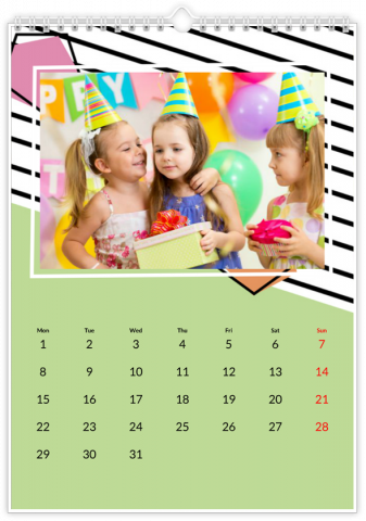 Photo Calendar 20x30 (A4 Portrait) Cartoon Calendar