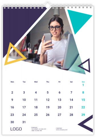 Fotokalender A4 Staand Business - geometrisch