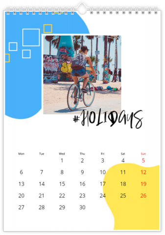 Photo Calendar A4 Portrait Geometry