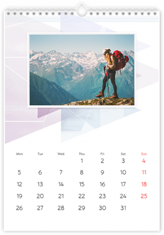 Photo Calendar 20x30 (A4 Portrait) Geometric