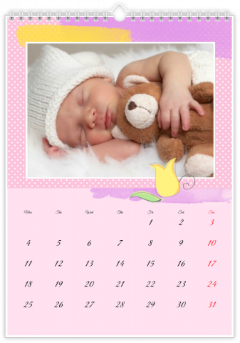 Photo Calendar A4 Portrait Colourful Dreams