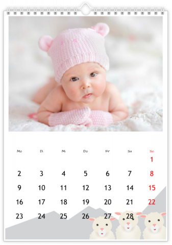 Photo Calendar A4 Portrait Mascottes