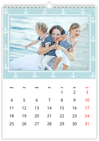 Photo Calendar A4 Portrait Patterns