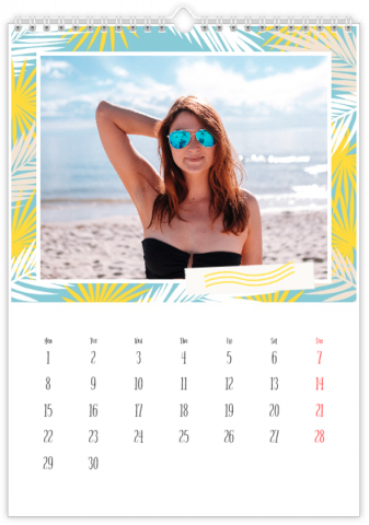 Photo Calendar 20x30 (A4 Portrait) Sunny Holidays