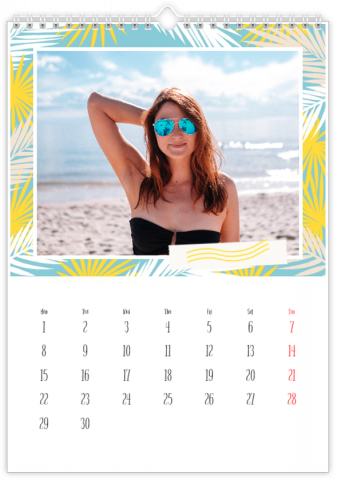 Photo Calendar A4 Portrait Sunny Holidays