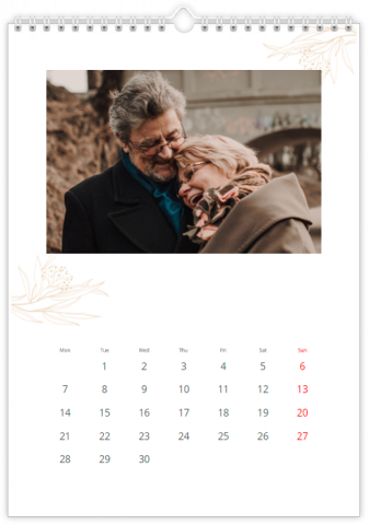 Calendrier Photo A4 Vertical Parler subtilement d'amour