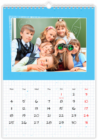 Calendrier Photo A4 Vertical BLOC-NOTE DE L'ÉCOLE