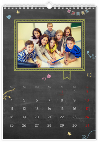 Fotokalender A4 Staand Bord