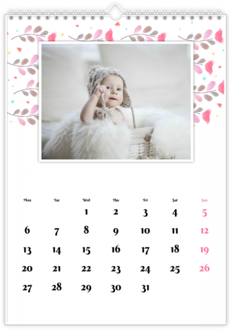 Photo Calendar A4 Portrait Colourful Folk