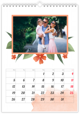 Photo Calendar A4 Portrait Full of Flowers