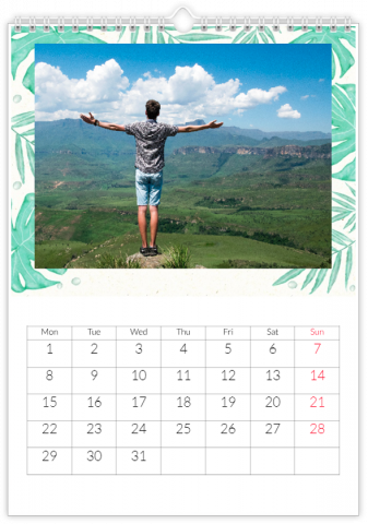 Fotokalender A4 Staand Relaxen onder een palmboom