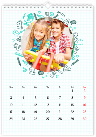 Calendrier Photo A4 Vertical Cahier