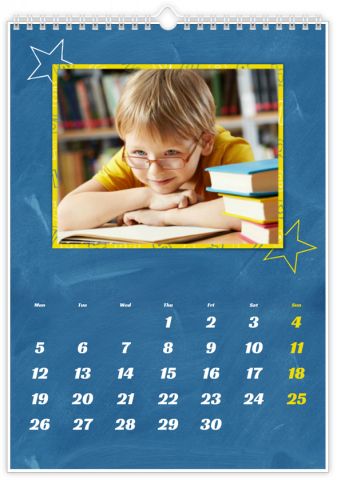 Calendrier Photo A4 Vertical Notre Classe