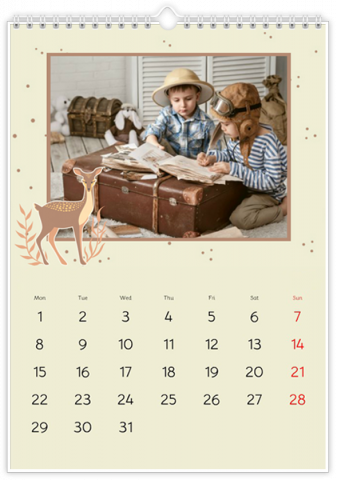 Photo Calendar 8x12 inches Woodland Story